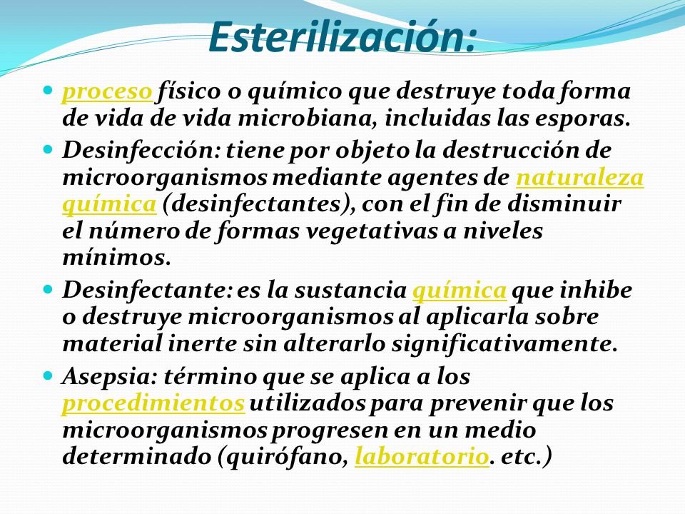 desinfeccion y esterilizacion